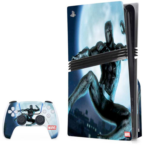 Marvel Black Panther Jumping Through Air PS5 Pro Disk Bundle  Skin